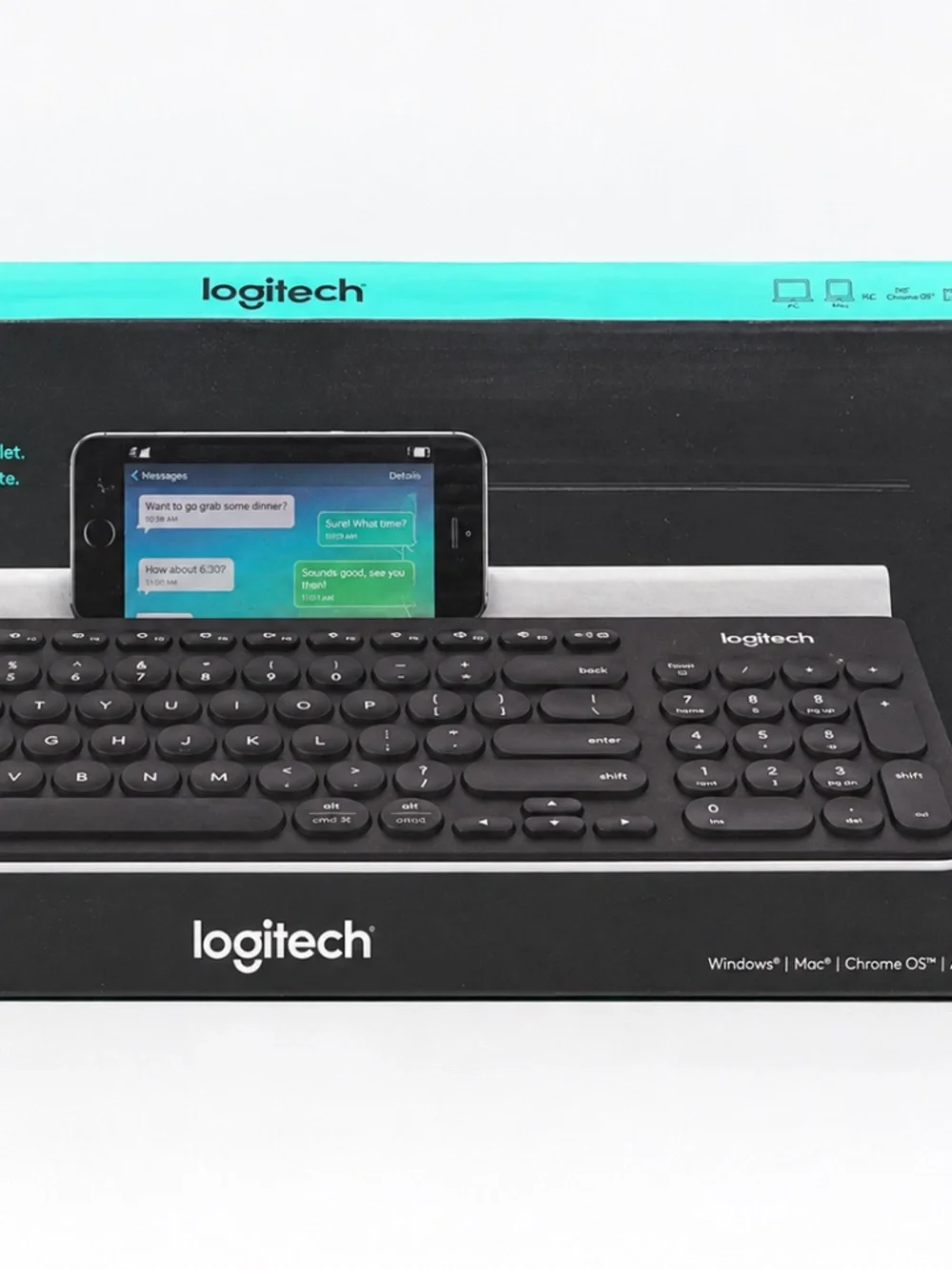 Logitech K780 Multi-Device Wireless Bluetooth Keyboard Black w/ Original Box